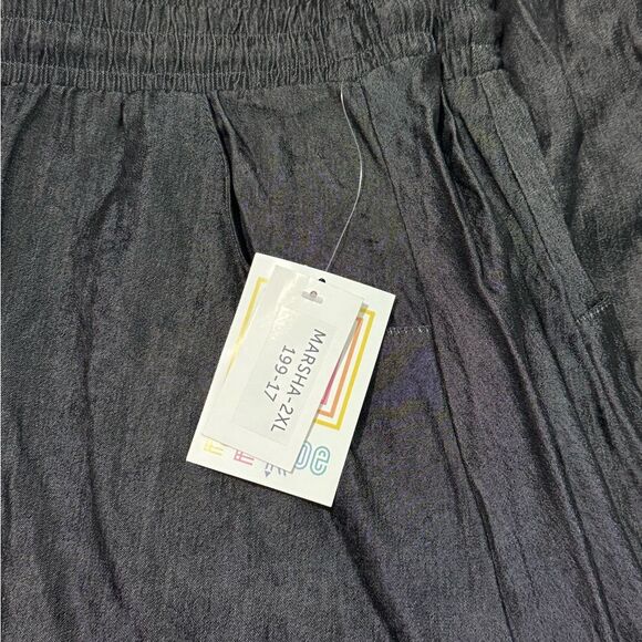 NWT 2XL MIDI SKIRT w/pockets, dark gray chambray Marsha LuLaRoe - Picture 2 of 7